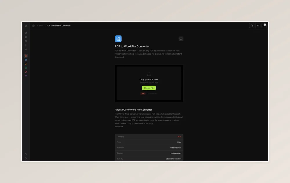 PDF to Word File Converter