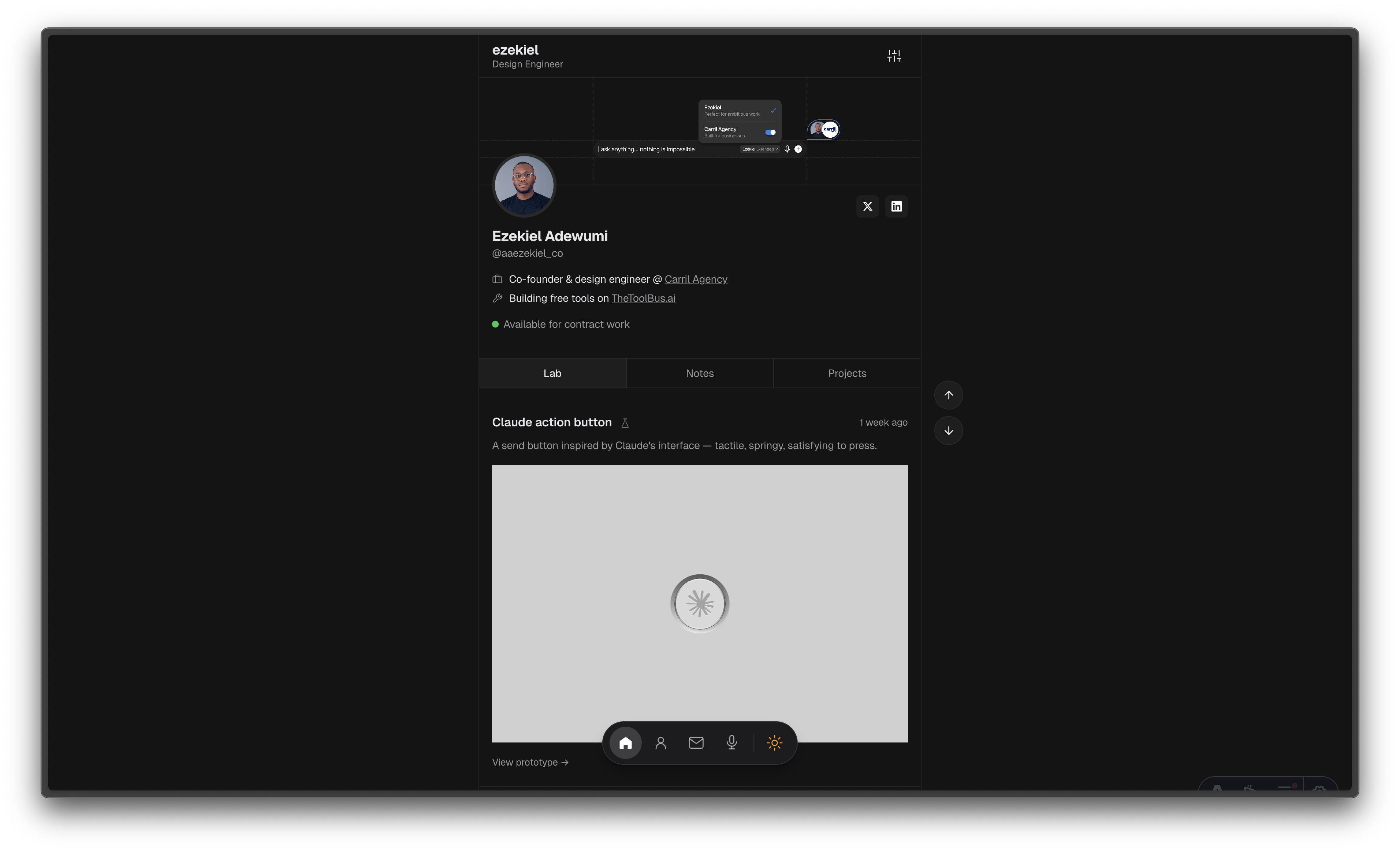 The new site — feed-based, alive